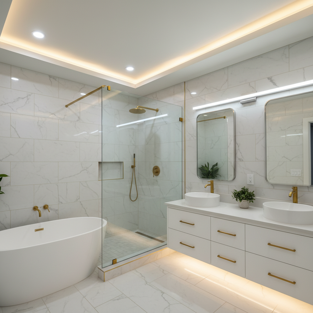 Luxury bathroom renovation in Houston, TX